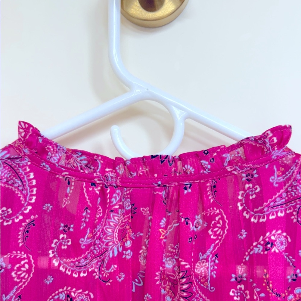 Vibrant Pink Paisley Blouse - Picture 9 of 13